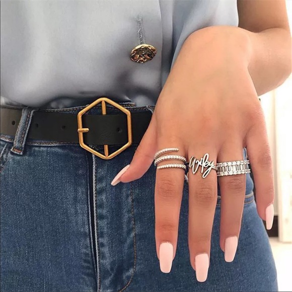 NEW 925 STERLING SILVER THREE CIRCLE DIAMOND RING - Picture 3 of 4